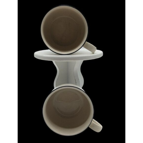 Lenox Chinastone Blue Pinstripes Coffee Mug Coffee Cups Set Of 2 EUC - Picture 5 of 8